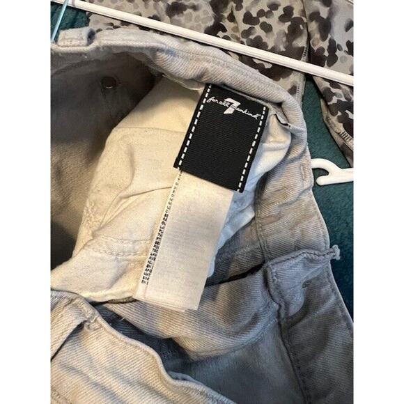 7 For All Mankind Jeans Men's 34x32 Gray Paxtyn Tapered Light Wash - Picture 6 of 9